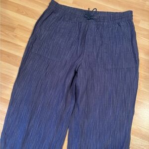 Athleta Linen Wide Leg Pants 1X